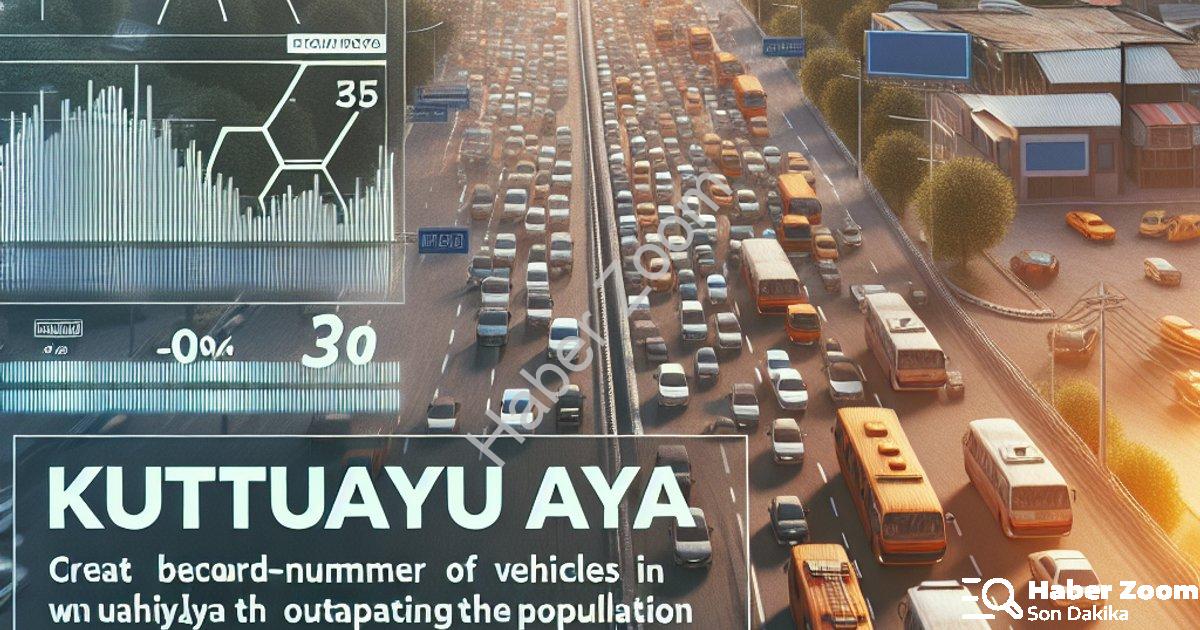 "Kütahya'da Araç Sayısı Rekor Kırdı: Nüfusu Geride Bıraktı" başlıklı haber için fotorealistik, profe