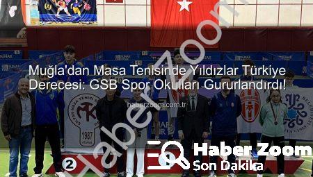 Muğla’dan Masa Tenisinde Yıldızlar Türkiye Derecesi: GSB Spor Okulları Gururlandırdı!