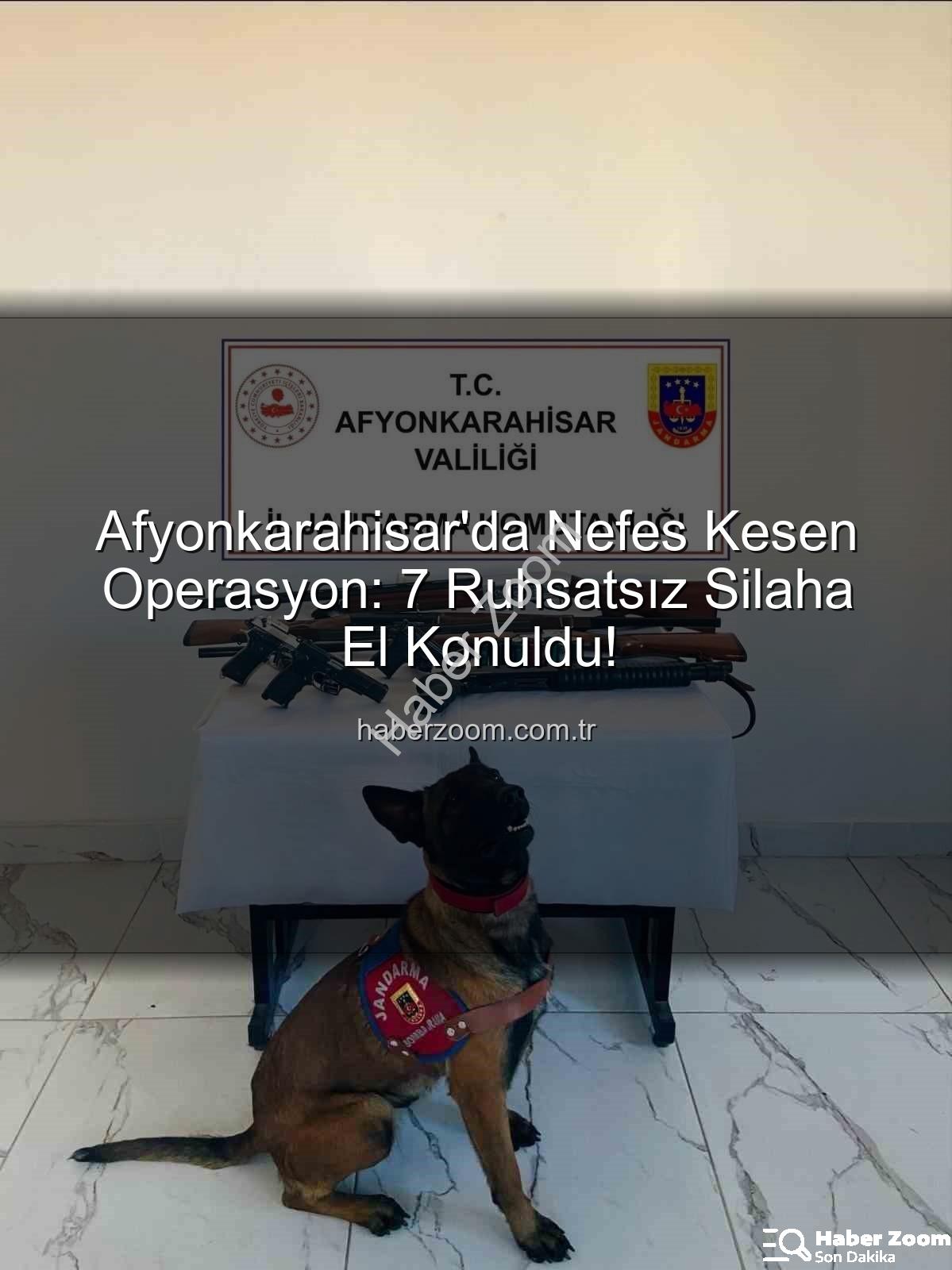 ruhsatsız silah - Afyonkarahisar'da Nefes Kesen Operasyon: 7 Ruhsatsız Silaha El Konuldu!